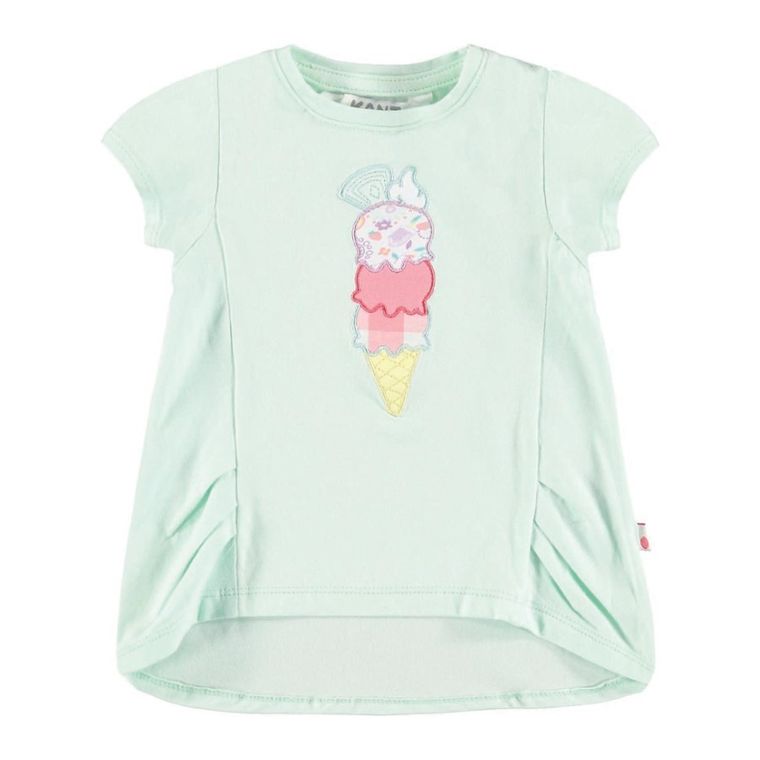 T-shirt dziewczęcy, zielony, Kanz