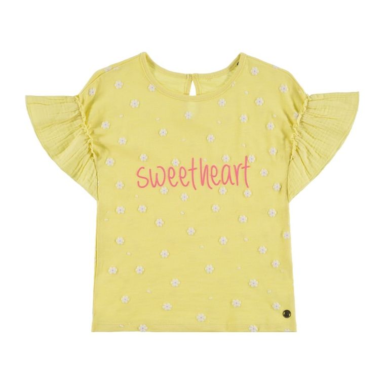 T-shirt dziewczęcy, żółty, Tom Tailor