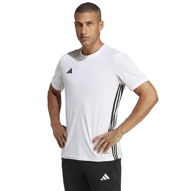 T-shirt męski, biały, Adidas Tabela