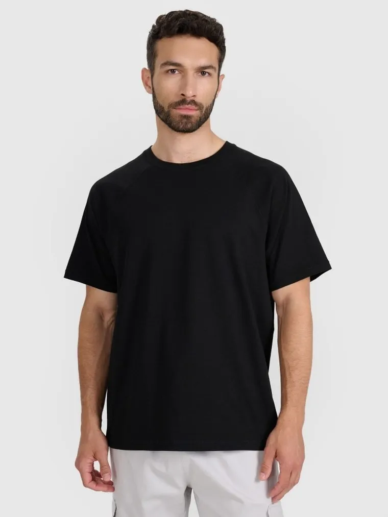 T-shirt męski, czarny, 4F