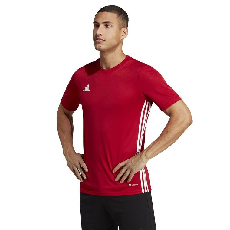 T-shirt męski, czerwony, Adidas Tabela