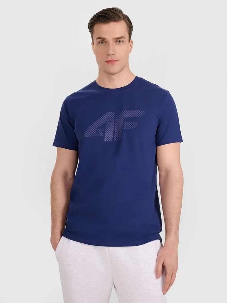 T-shirt męski, granatowy, 4F