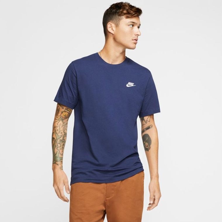 T-shirt męski, granatowy, Nike