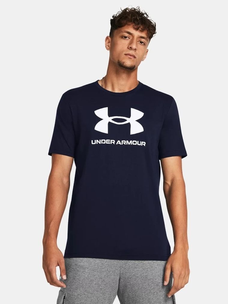 T-shirt męski, granatowy, Under Armour