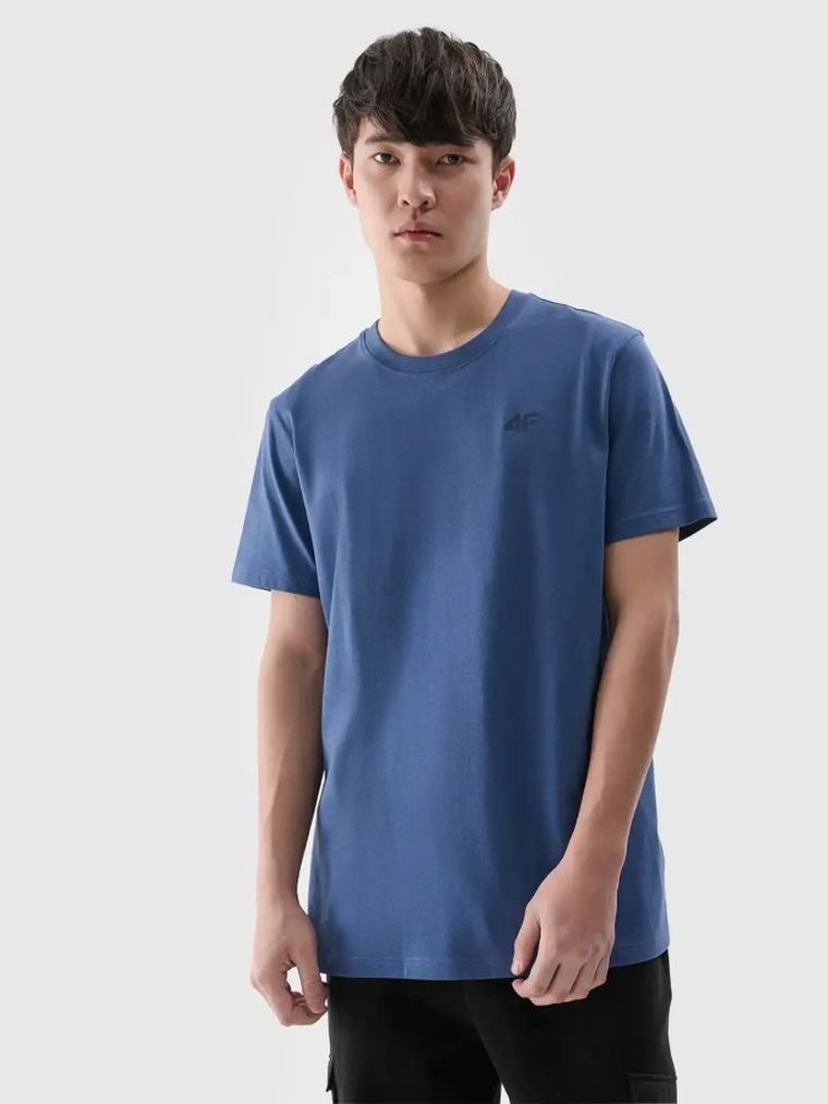 T-shirt męski, niebieski, 4F