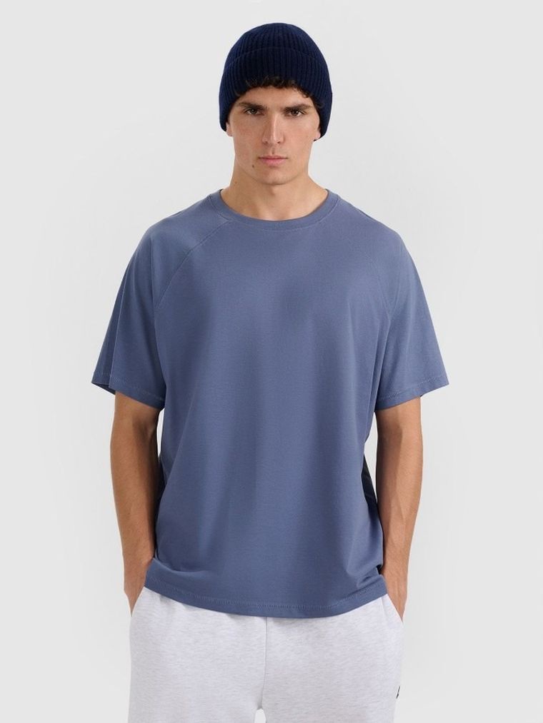 T-shirt męski, niebieski, 4F