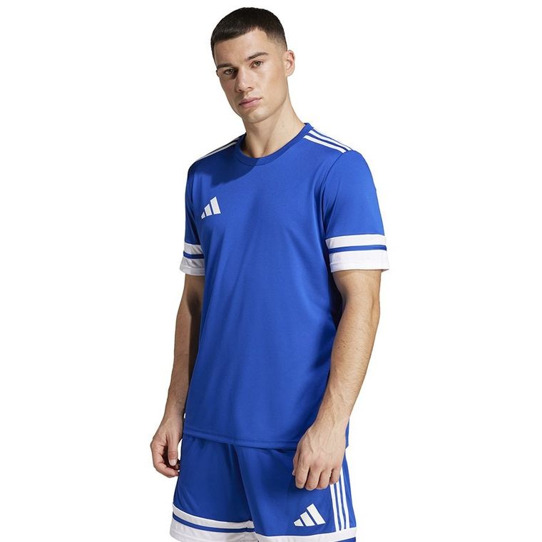 T-shirt męski, niebieski, Adidas Squadra