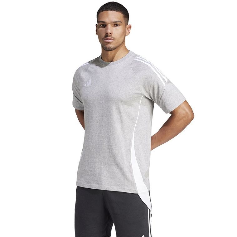 T-shirt męski, szary, Adidas Tiro