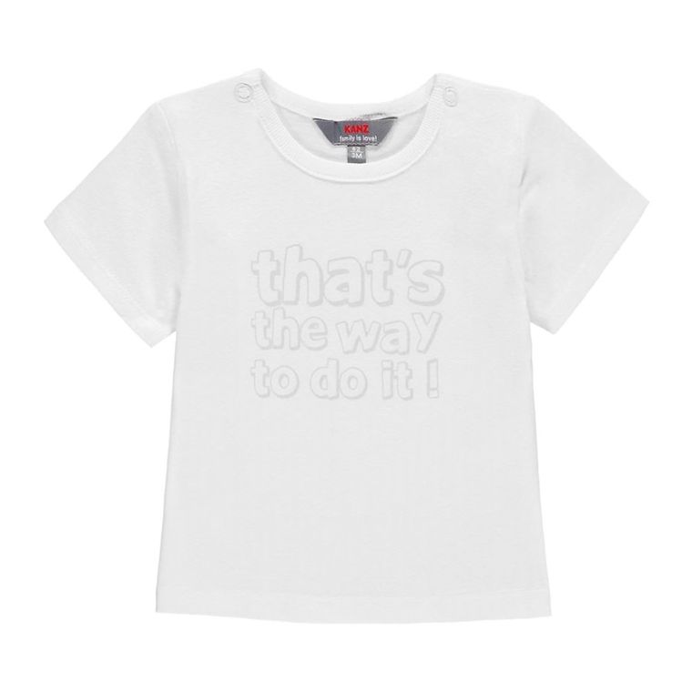 T-shirt niemowlęcy, biały, Kanz
