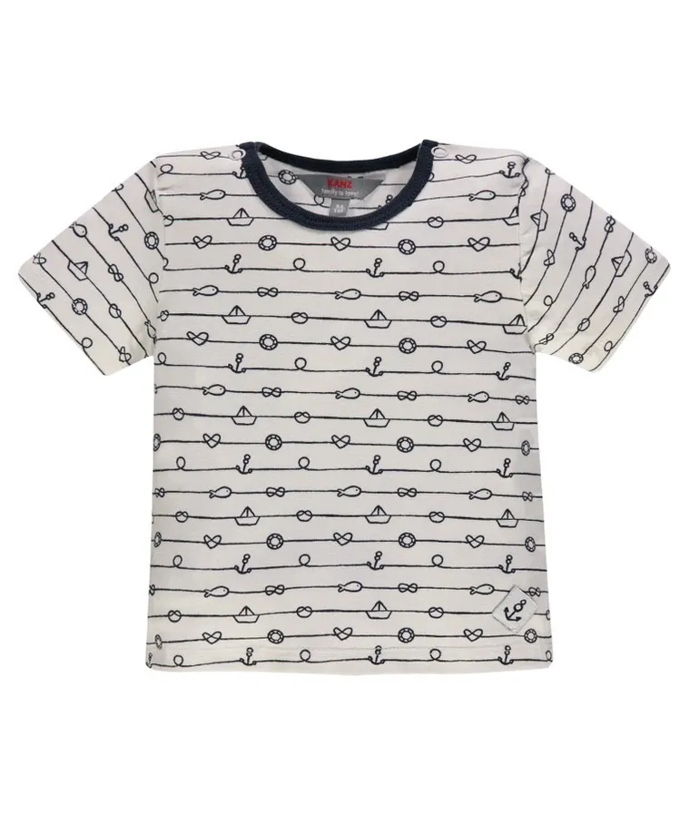 T-shirt niemowlęcy, biały, Kanz