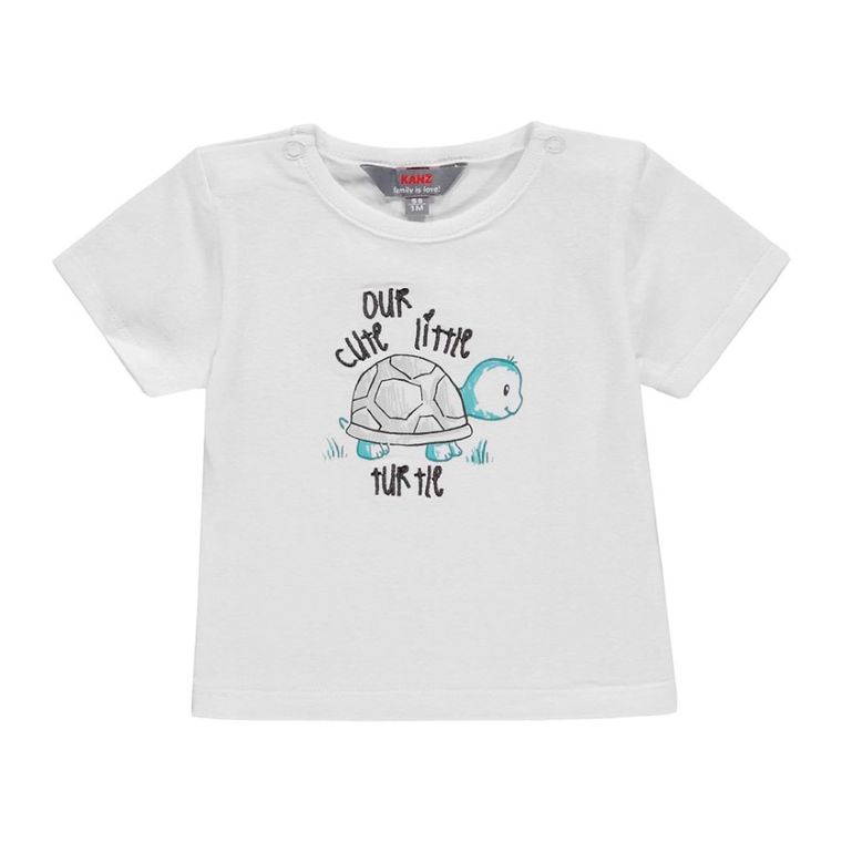 T-shirt niemowlęcy, biały, Kanz