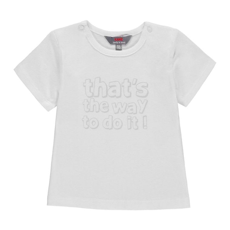 T-shirt niemowlęcy, biały, Kanz