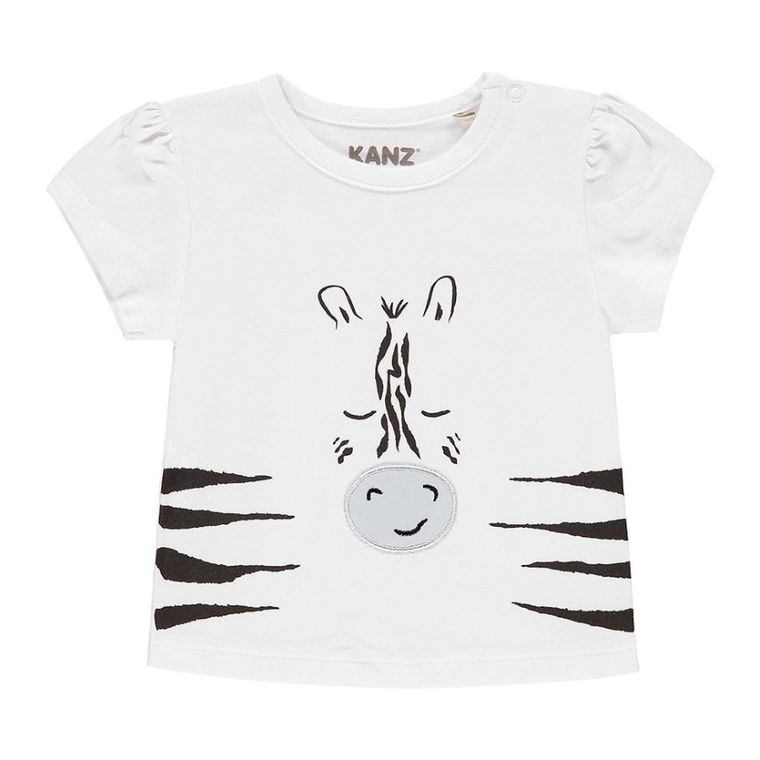 T-shirt niemowlęcy, biały, Kanz