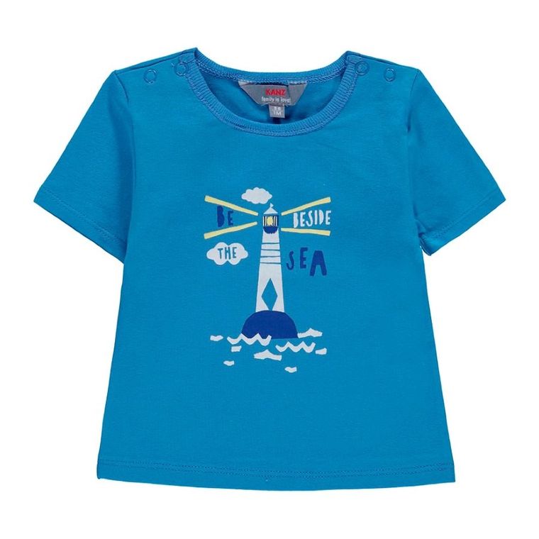 T-shirt niemowlęcy, niebieski, Kanz