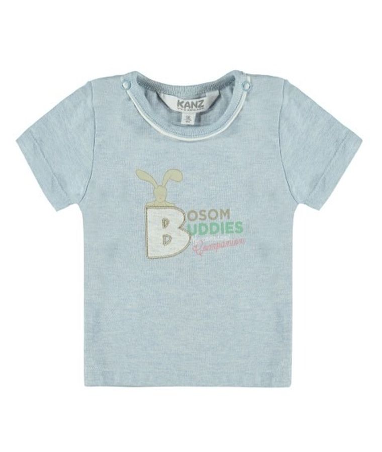 T-shirt niemowlęcy, szary melanż, Kanz