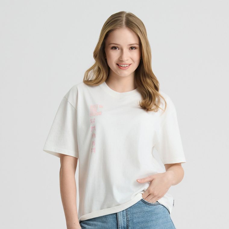 T-shirt oversize z bawełny czesanej NOWEAR