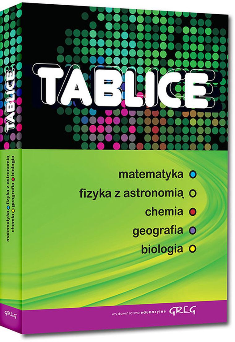 Tablice: matematyka, fizyka z astronomią, chemia, geografia, biologia (twarda oprawa)