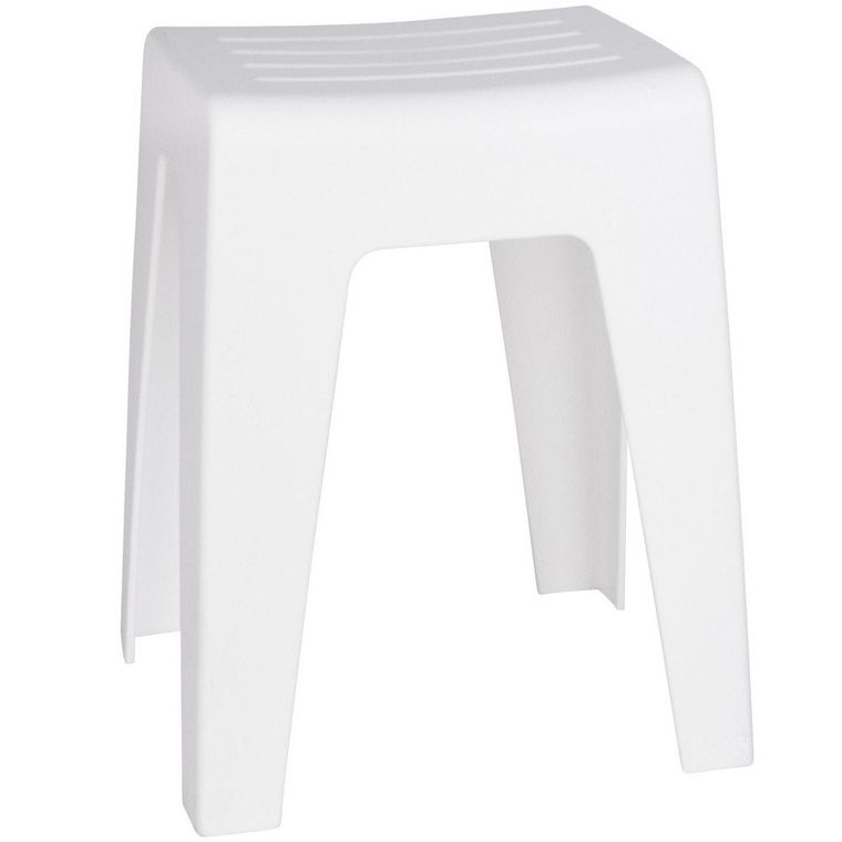 Taboret toaletowy z wyprofilowanym siedziskiem, plastikowy