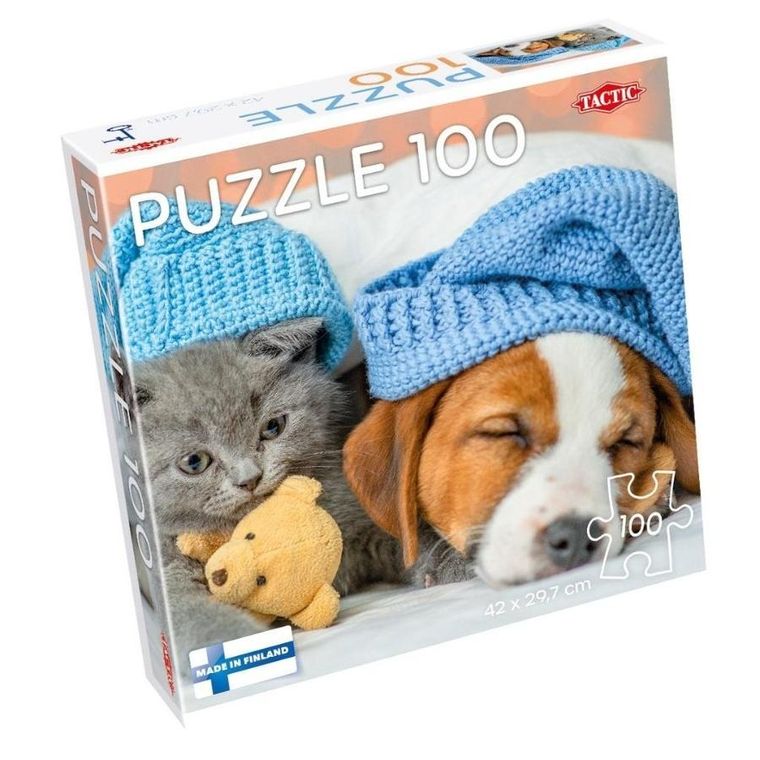 Tactic, Cute Kitten and Sleepy Dog, puzzle, 100 elementów
