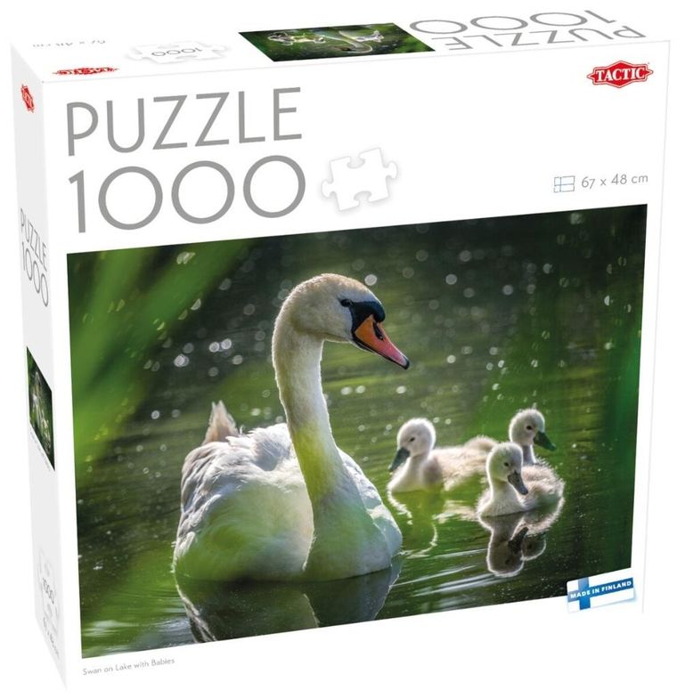 Tactic, Łabędź na jeziorze z dziećmi, puzzle, 1000 elementów
