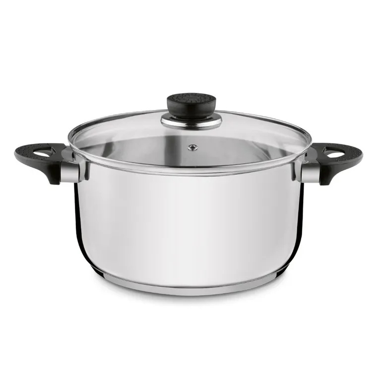 Tadar, Basic, garnek ze stali nierdzewnej z pokrywką, 24 cm, 5,7l