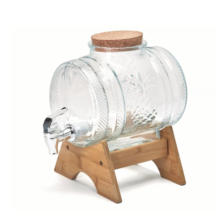 Tadar, beczka ananas na stojaku, z korkiem i kranikiem 1l