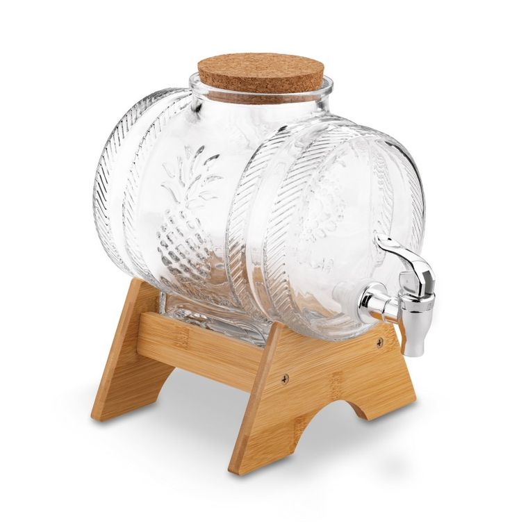 Tadar, beczka ananas na stojaku, z korkiem i kranikiem, 5l