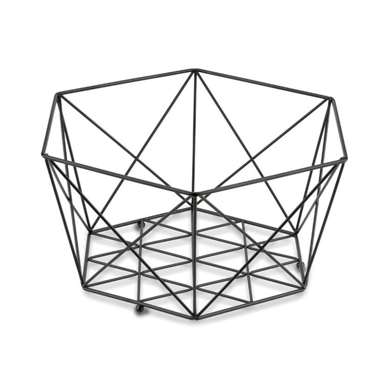 Tadar, Deco, kosz na owoce, czarny, 29-26-14,5 cm