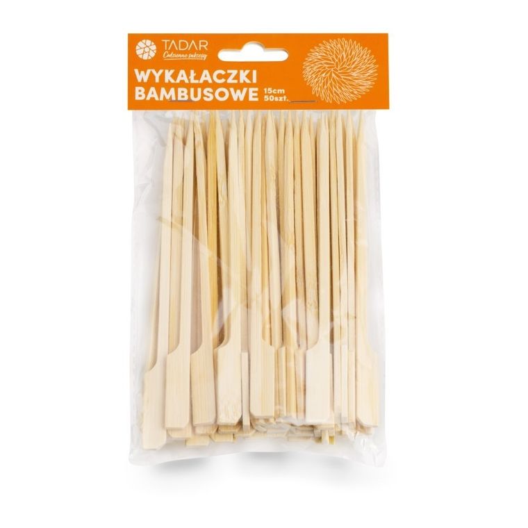 Tadar, drewniane wykałaczki, bambusowe, 15 cm, 50 szt.