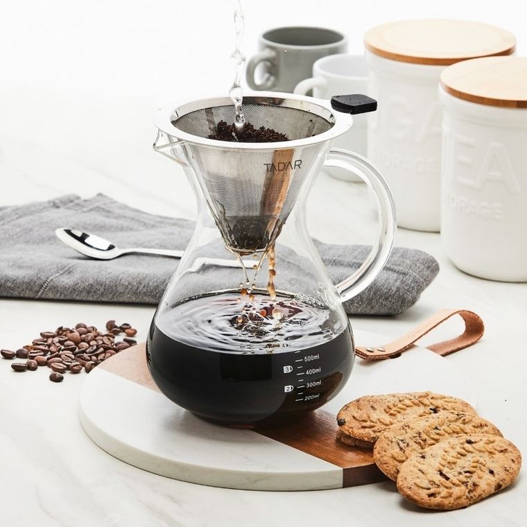 Tadar, Freddo, szklany dzbanek przelewowy, zaparzacz, 800 ml