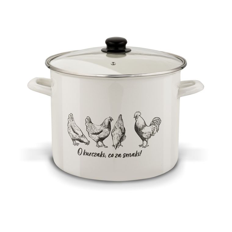 Tadar, garnek emaliowany z pokrywą, 24 cm