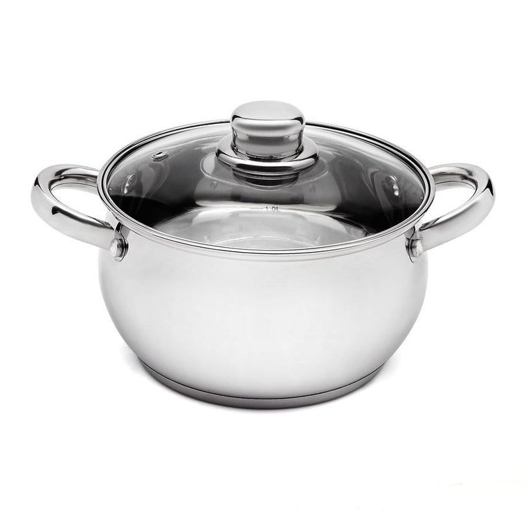 Tadar, garnek stalowy z pokrywką 18 cm, 2.6l, Martynika