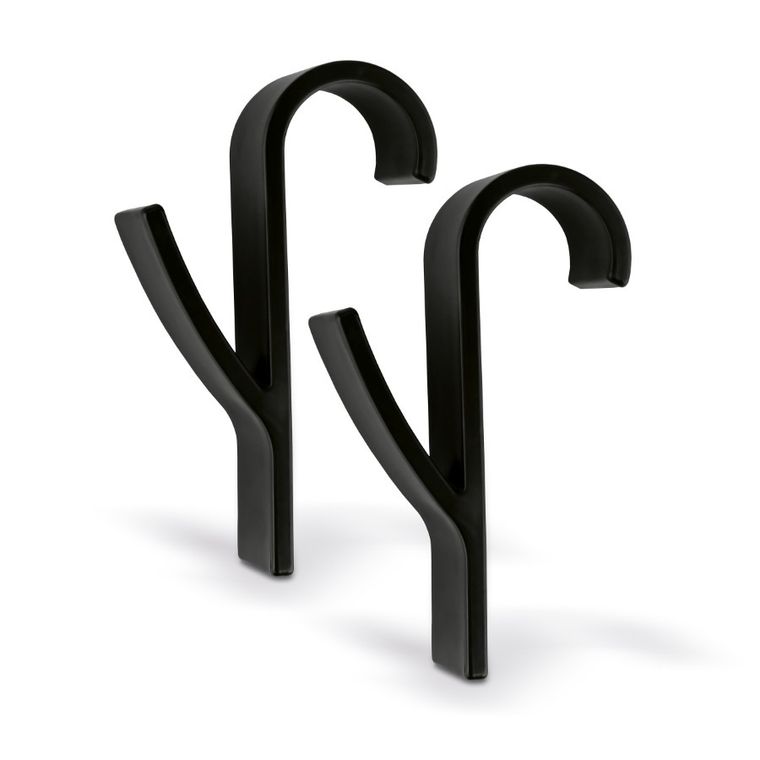 Tadar, komplet wieszaków, haczyków, czarne, 2 szt.