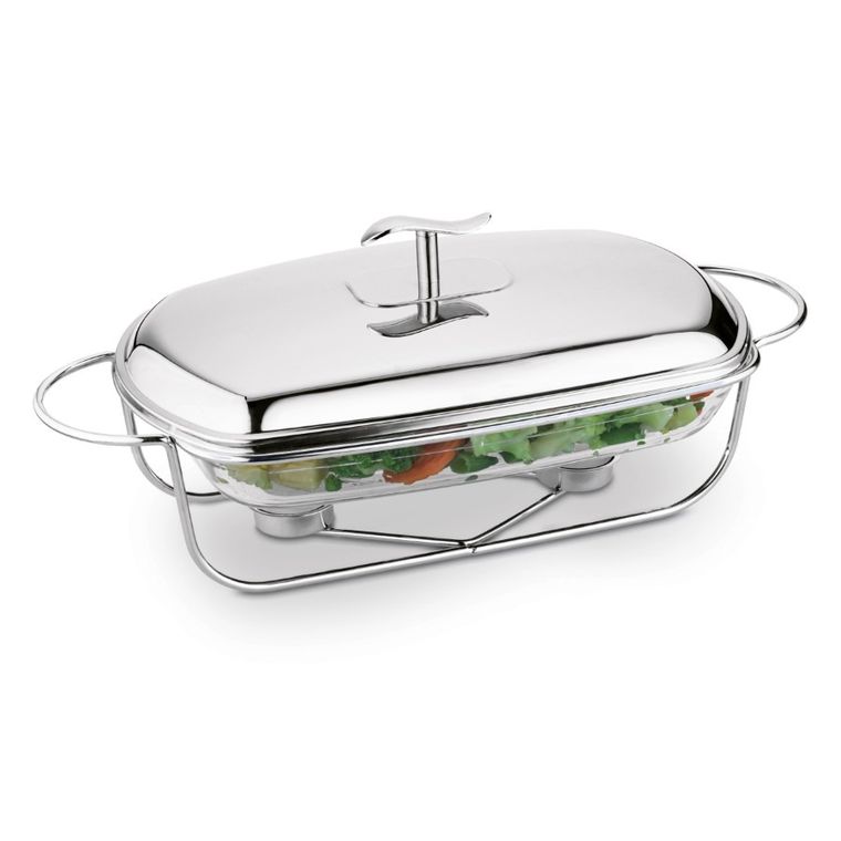 Tadar, Longa, naczynie szklane na podgrzewaczu, prostokątne, 2l