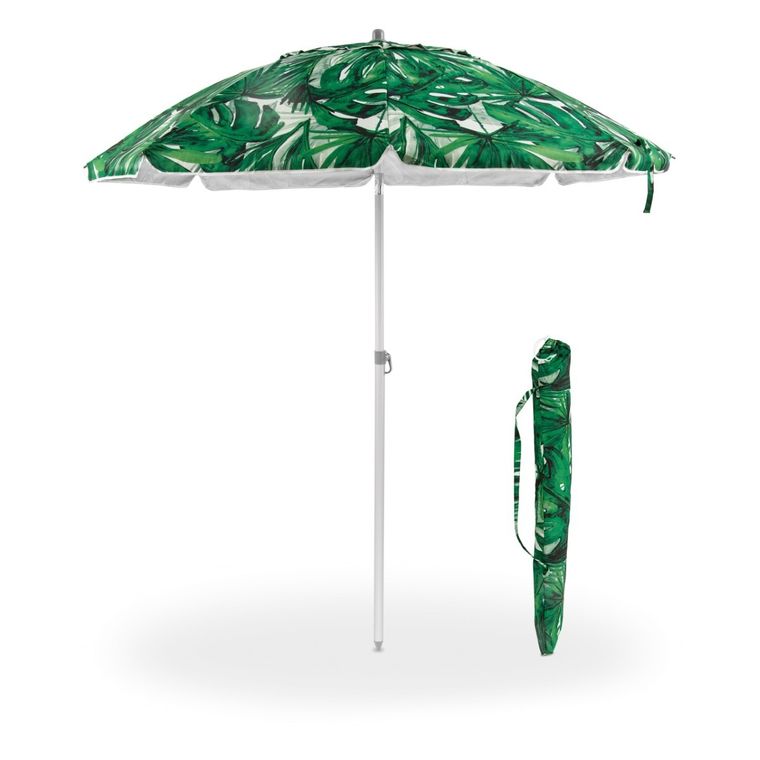 Tadar, parasol plażowy, łamany, monstera, 200 cm
