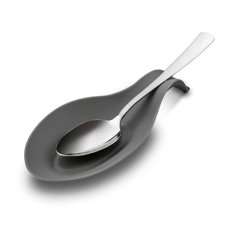 Tadar, podstawka pod łyżkę, silikonowa, szara, 19,5-10 cm