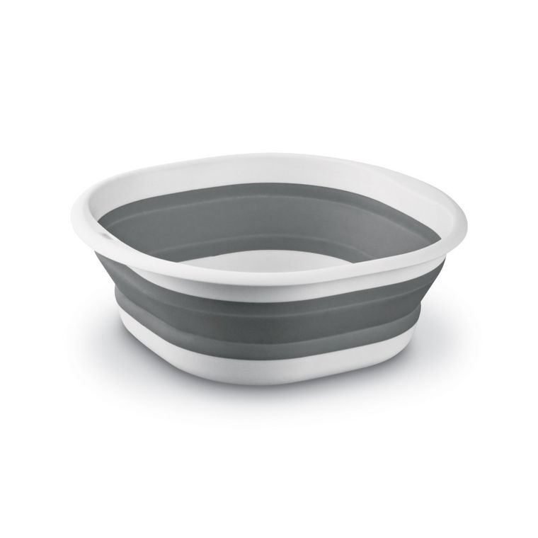 Tadar, Silico, miska składana kwadratowa, szary, 30,5-30,5-11,5(4,5) cm