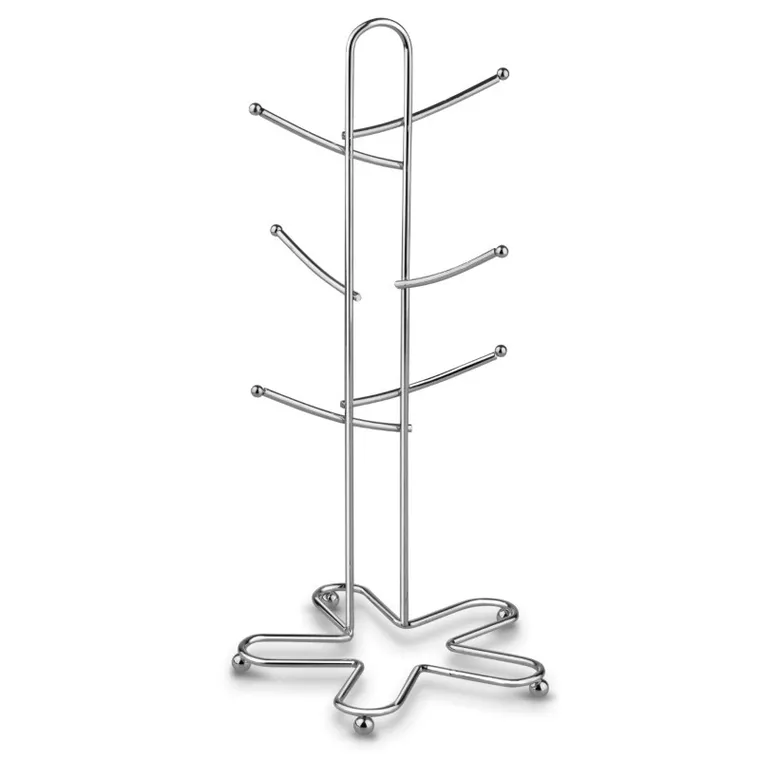 Tadar, stojak na kubki, kwiatek, srebrny