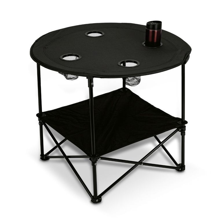 Tadar, stolik turystyczny, czarny, 72-60 cm