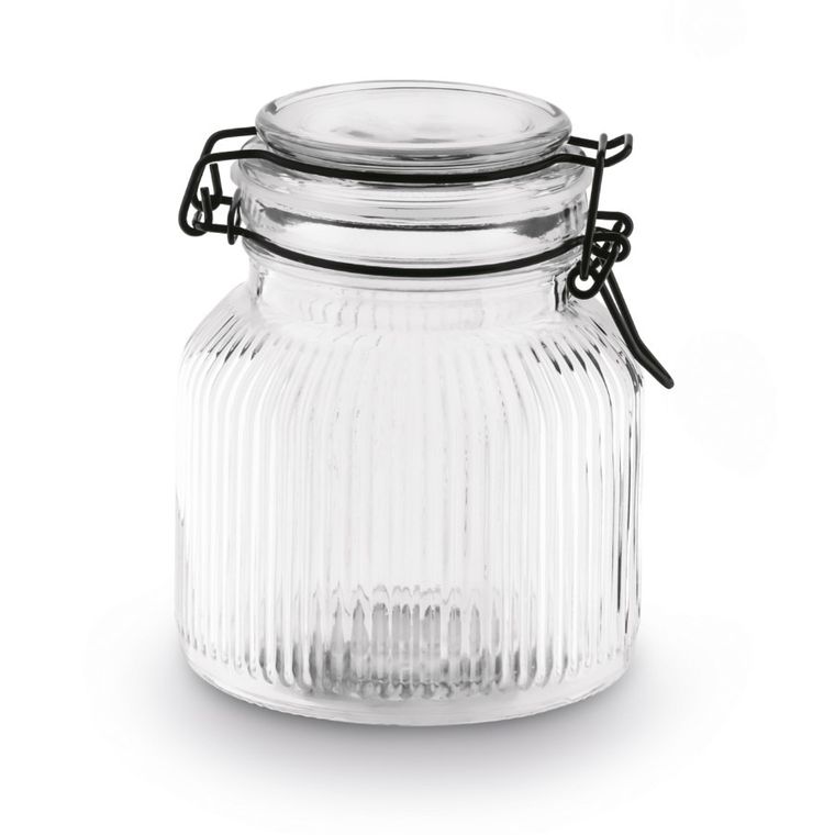 Tadar, Strip, szklany słoik z klipsem, 950 ml