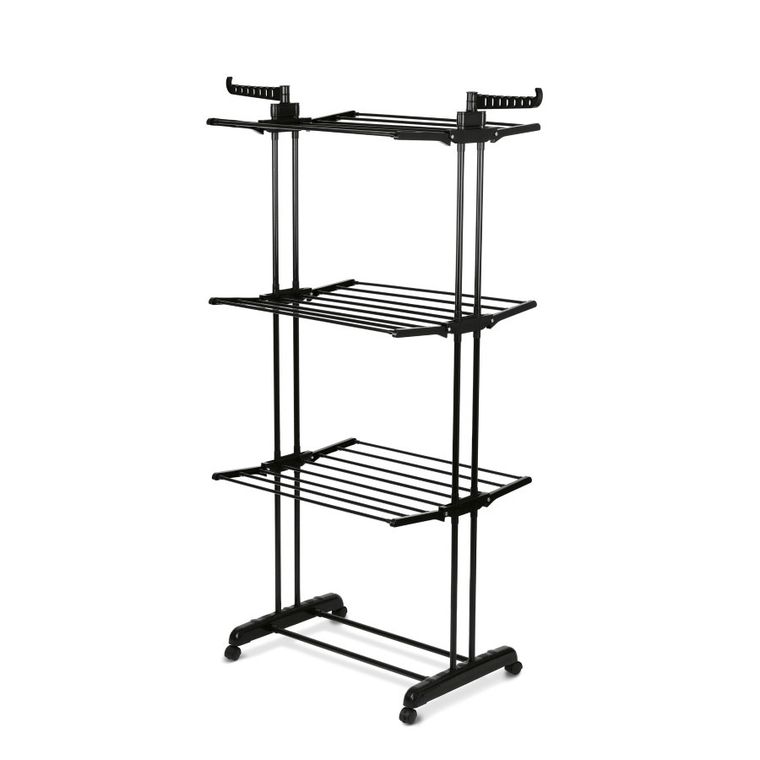 Tadar, suszarka balkonowa, pionowa, czarna, 75-126-64-170 cm