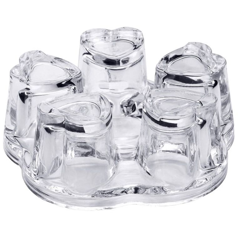 Tadar, szklany podgrzewacz do dzbanka na tealight, serduszk, color box