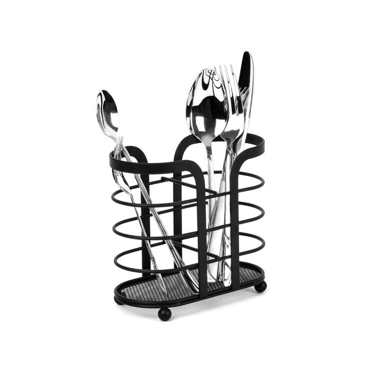 Tadar, Trendy, ociekacz na sztućce, czarny, 15,5-8,3-14,8 cm