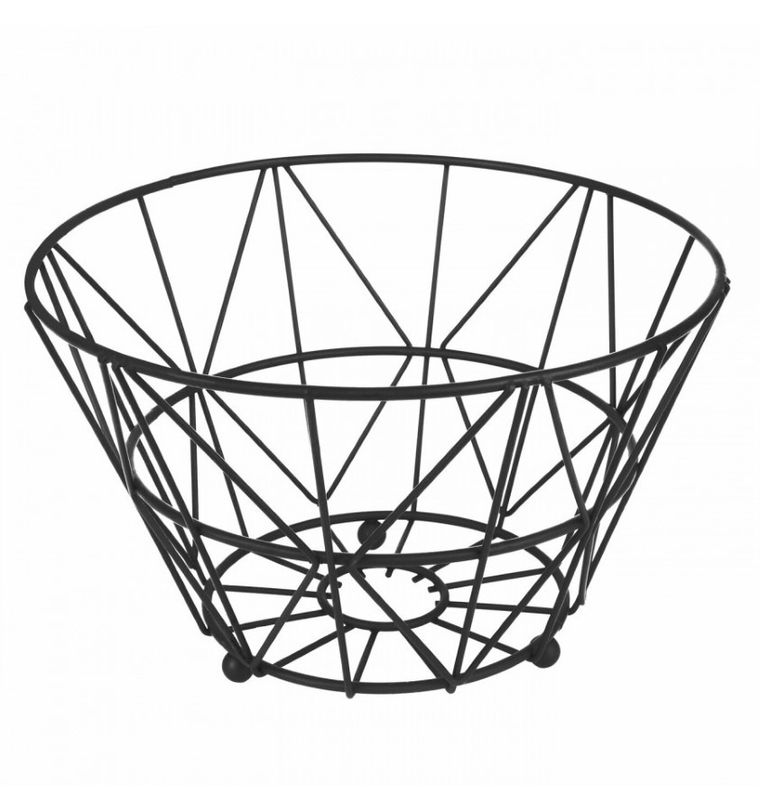 Tadar, Tulum, koszyk na owoce, czarny, 24-15 cm