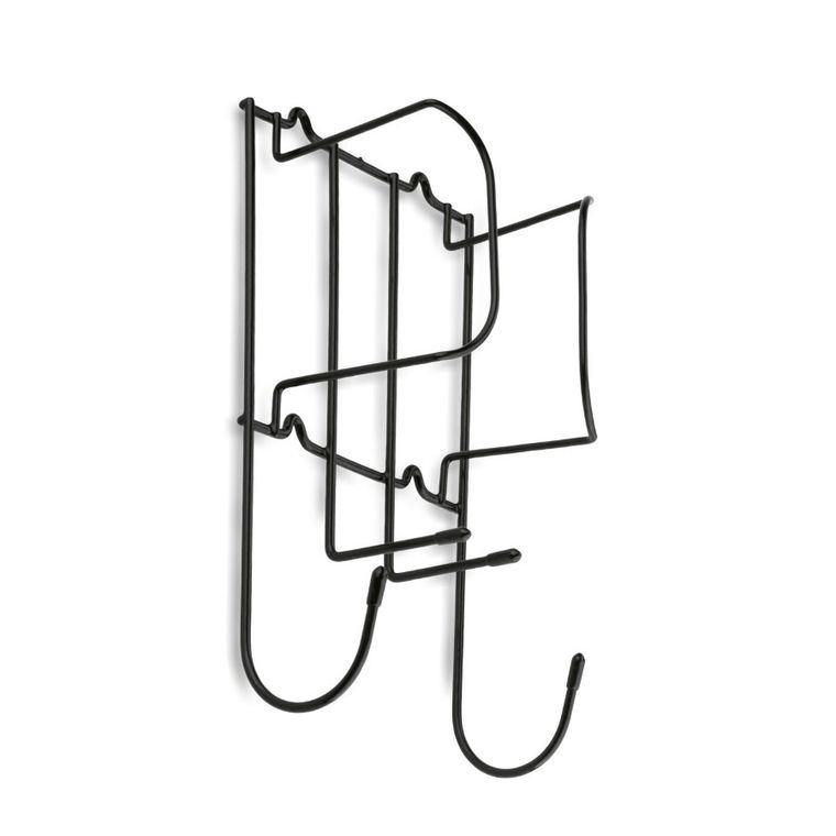 Tadar, wieszak na żelazko i deskę do prasowania, czarny, 17-11-30 cm