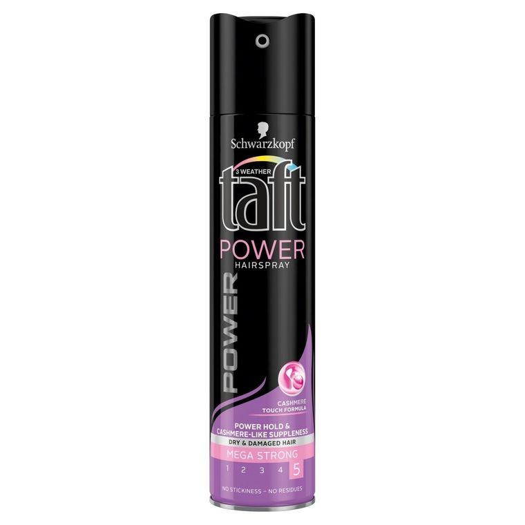 Taft, Power Cashmere, lakier do włosów, mega mocny, 250 ml