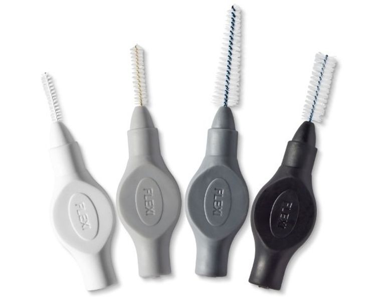 Tandex, czyściki międzyzębowe, Flexi 0,6-3 mm, ultra soft, Extra Fine, light gray, jasno szary, 6 szt.