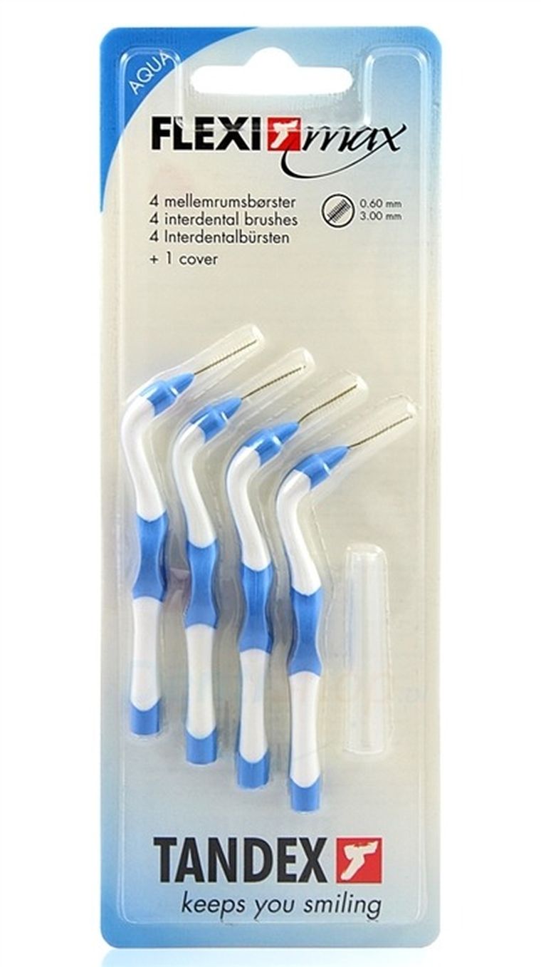 Tandex, czyściki międzyzębowe, FlexiMax 0,6-3 mm, aqua, niebieski, 4 szt.