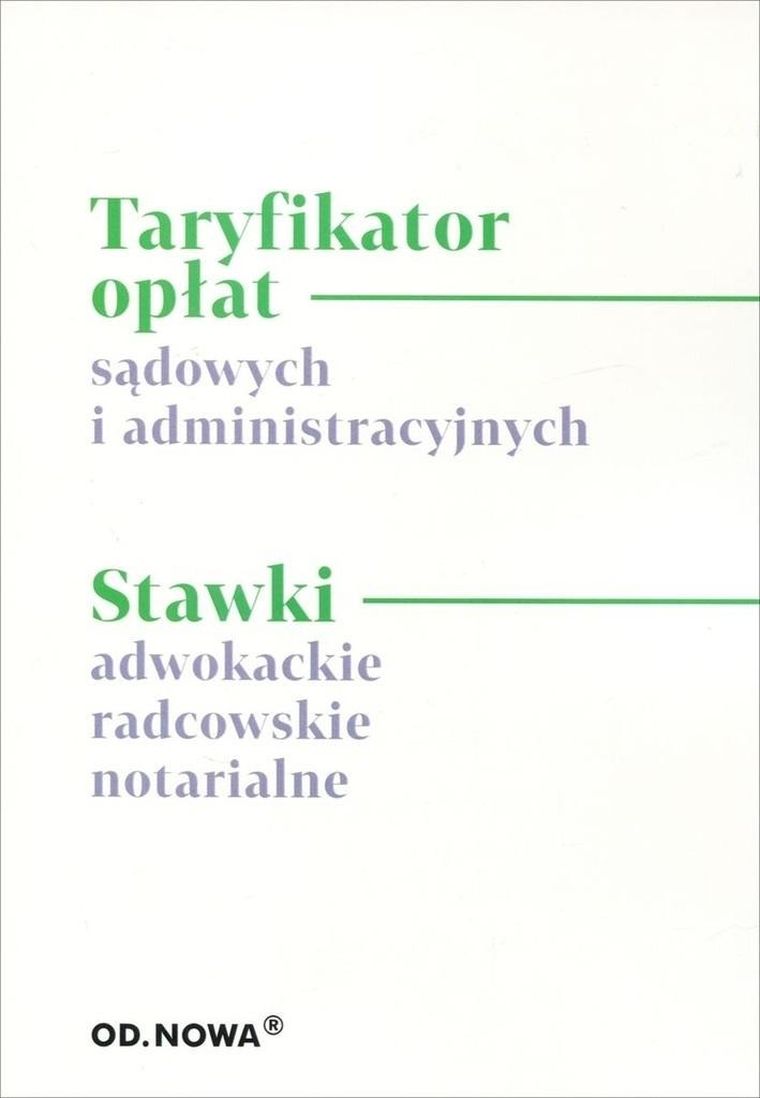 Taryfikator opłat sądowych i administracyjnych