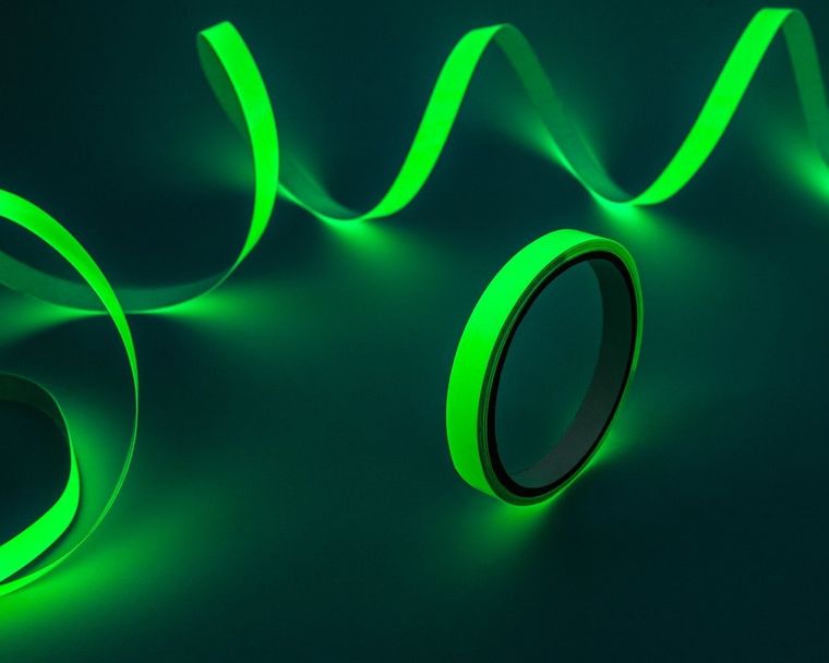 Taśma świecąca w ciemności, zielona
